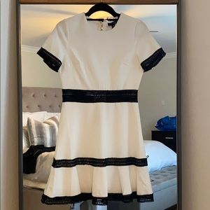 Aqau white and black dress